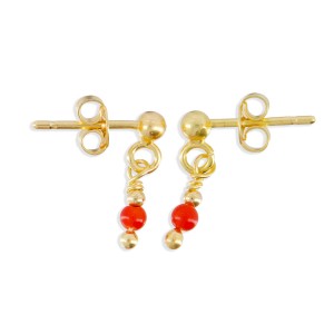 Boucles d'oreilles perle de corail BOCORENF002V