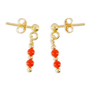 Boucles d'oreilles perles de corail BOCORENF005V