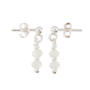 Boucles d'oreilles nacre blanche BONACENF001A