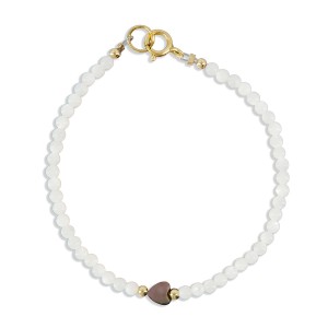 Bracelet enfant en nacre blanche BRNACENF007V