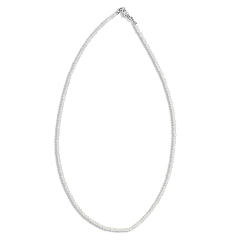 Collier en perles rondes de nacre blanche CONACF0021A