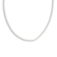 Collier en perles rondes de nacre blanche CONACF0021A