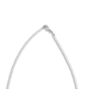 Collier en perles rondes de nacre blanche CONACF0021A