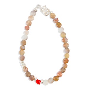 Bracelet garçon en corail et agate BRCORENF0013A