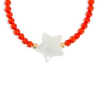 Bracelet corail et étoile de nacre BRCORENF0011V