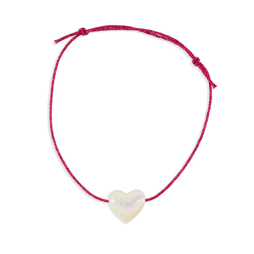 Bracelet enfant avec cœur en nacre BRNACENF001