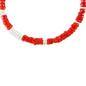 Bracelet en rondelle de corail BRCORH0029P