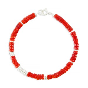 Bracelet en rondelle de corail BRCORH0029P
