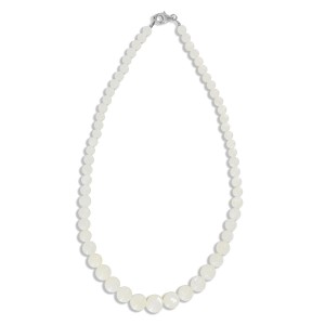 Collier en perle de nacre blanche dégradée CONACF0070V