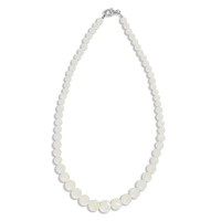 Collier en perle de nacre blanche dégradée CONACF0070V