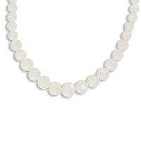 Collier en perle de nacre blanche dégradée CONACF0070V