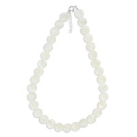 Collier en pastille de nacre blanche CONACF0071A