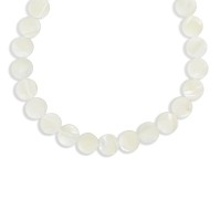 Collier en pastille de nacre blanche CONACF0071A