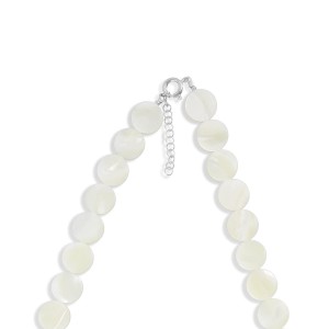 Collier en pastille de nacre blanche CONACF0071A