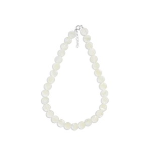 Collier en pastille de nacre blanche CONACF0071A