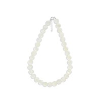 Collier en pastille de nacre blanche CONACF0071A