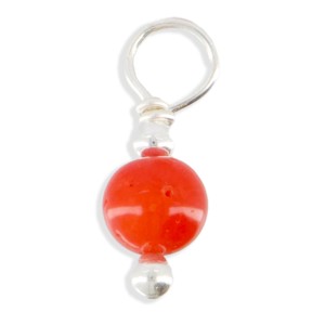 Pendentif perle de corail véritable PDCORENF0011A
