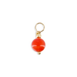 Pendentif perle de corail rouge PDCORENF0012V