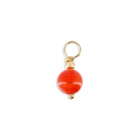 Pendentif perle de corail rouge PDCORENF0012V