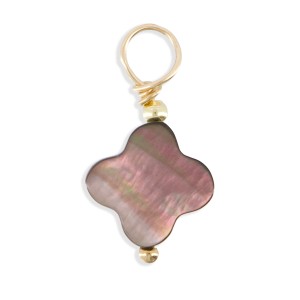 Pendentif trèfle en nacre noire PDNACENF005V
