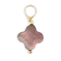 Pendentif trèfle en nacre noire PDNACENF005V