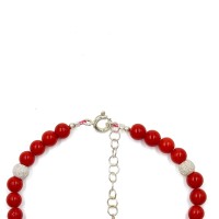 Bracelet en perles de corail rouge BRCORF0018A
