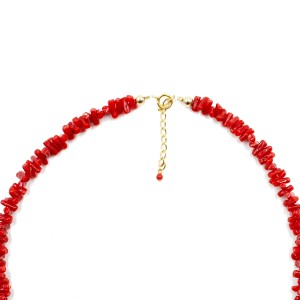 Collier corail brut et sa perle de cornaline COCORF0087V