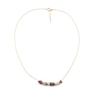 Collier rondelles de nacre blanche et jaspe CONACF0073V