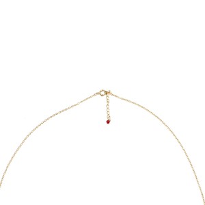 Collier chaine doré et ses morceaux de corail rouge COCORF0092V