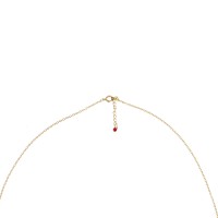 Collier chaine doré et ses morceaux de corail rouge COCORF0092V