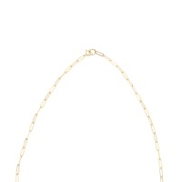 Collier en chaine rectangle et ses noeuds en corail rouge intense COCORF0091V