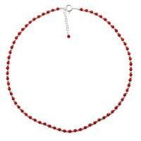 Collier en perle de corail et d'argent COCORF0089A