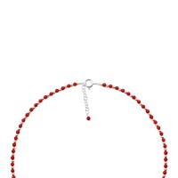 Collier en perle de corail et d'argent COCORF0089A