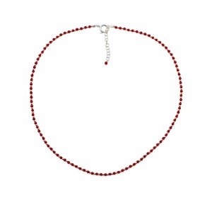 Collier en perles de corail et d'argent COCORF0090A