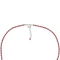 Collier en petite perle de corail et d'argent COCORF0090A