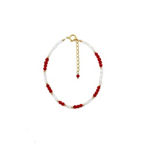 Bracelet en corail et nacre blanche BRNACF0056V