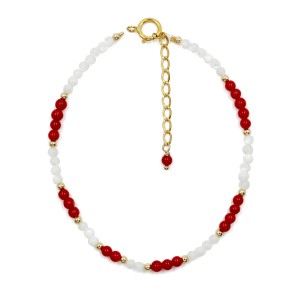 Bracelet en corail et nacre blanche BRNACF0056V