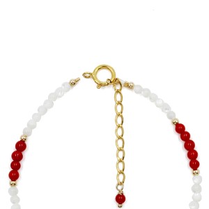 Bracelet en corail et nacre blanche BRNACF0056V