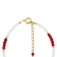 Bracelet en corail et nacre blanche BRNACF0056V