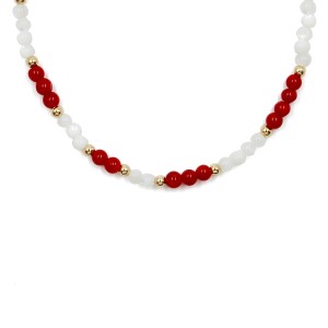 Bracelet en corail et nacre blanche BRNACF0056V