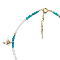 Chaine de cheville nacre et turquoise BRNACF0058V