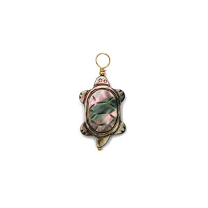 Pendentif tortue en nacre noire PDNACF0011V