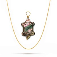 Pendentif tortue en nacre noire PDNACF0011V