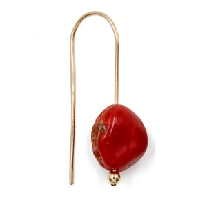 Boucles d'oreilles en caillou de corail véritable BOCORF0039V