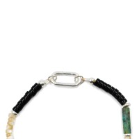 Bracelet Nacre, turquoise et onyx BRNACH0022A