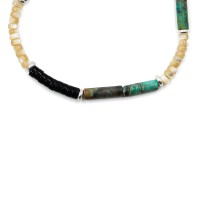 Bracelet Nacre, turquoise et onyx BRNACH0022A