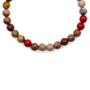 Bracelet en pierre et perle de corail rouge BRCORH0032A