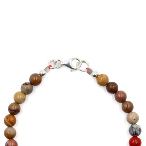 Bracelet en pierre et perle de corail rouge BRCORH0032A