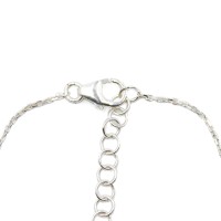 Bracelet chaine argent et tube en corail BRCORENF0020A