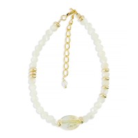 Bracelet nacre facettée et citrine BRNACENF0016V